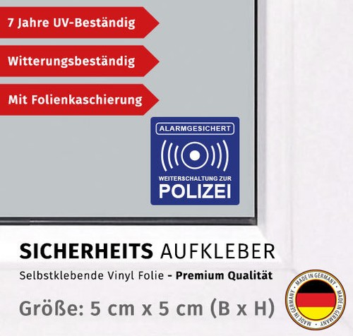 Adesivo allarme polizia - adesivo, avviso